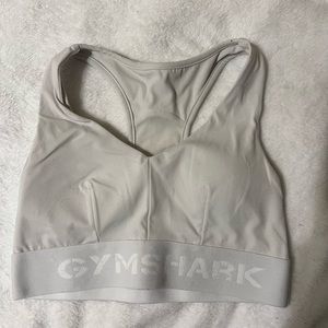 Gymshark Legacy Sports Bra - White/ Light Grey